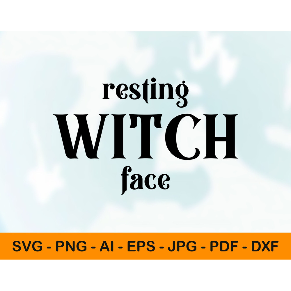 Resting Witch Face Svg, Witch Clipart, Png, Dxf Shirt Cut Files.jpg