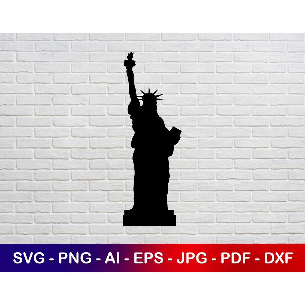 Statue of liberty clip art, Statue of liberty svg, Statue of liberty silhouette, 4th of july svg, American Freedom Svg.jpg