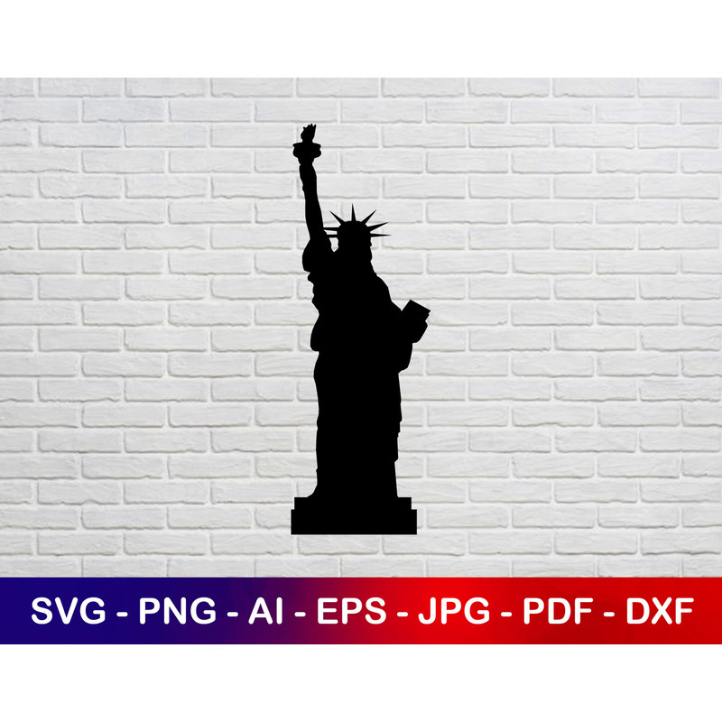Statue of liberty clip art, Statue of liberty svg, Statue of liberty silhouette, 4th of july svg, American Freedom Svg.jpg