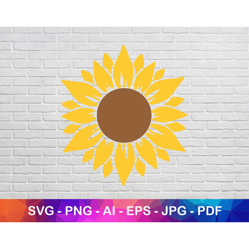 Sunflower Svg, Png, Jpg, Pdf Files for Commercial and Personal Use.jpg