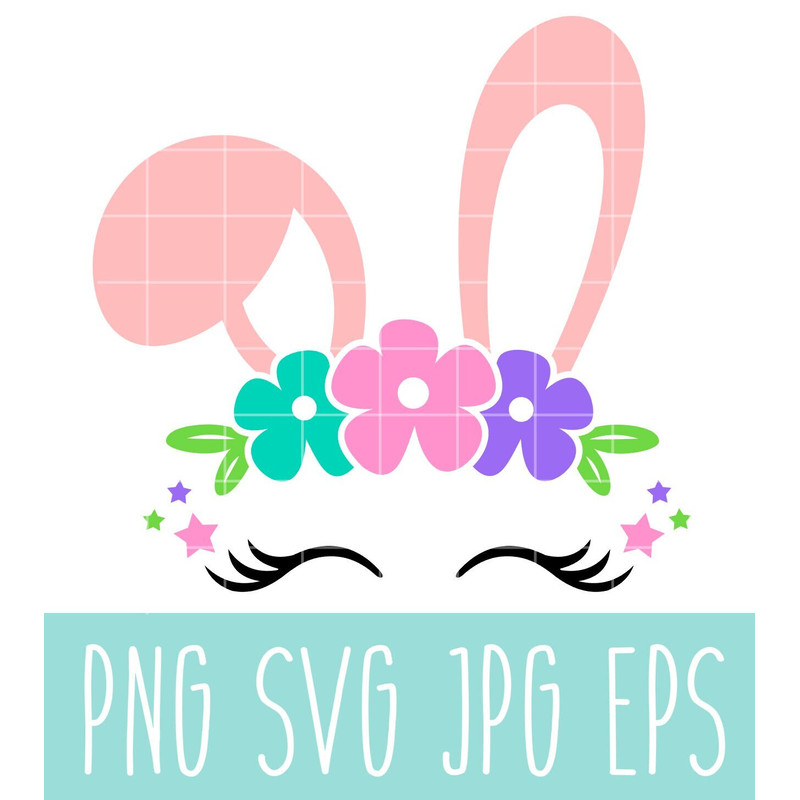 Easter Bunny Face Svg, Happy Easter Svg, Easter egg Svg, Spring Svg, Cricut, Silhouette Vector Cut File.jpg