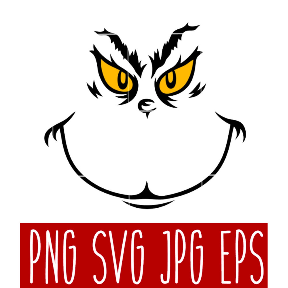 Grinch Face Svg, Christmas Svg, Merry Grinchmas Svg, Santa Claus Svg, Cricut, Silhouette Vector Cut File 2.jpg