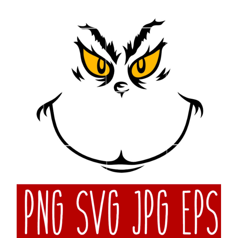 Grinch Face Svg, Christmas Svg, Merry Grinchmas Svg, Santa Claus Svg, Cricut, Silhouette Vector Cut File 2.jpg