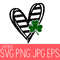 Heart Stripped With Clover Svg, St. Patrick’s Day Svg, Lucky Svg, Irish Svg, Clover Svg, Cricut, Silhouette Vector Cut File.jpg