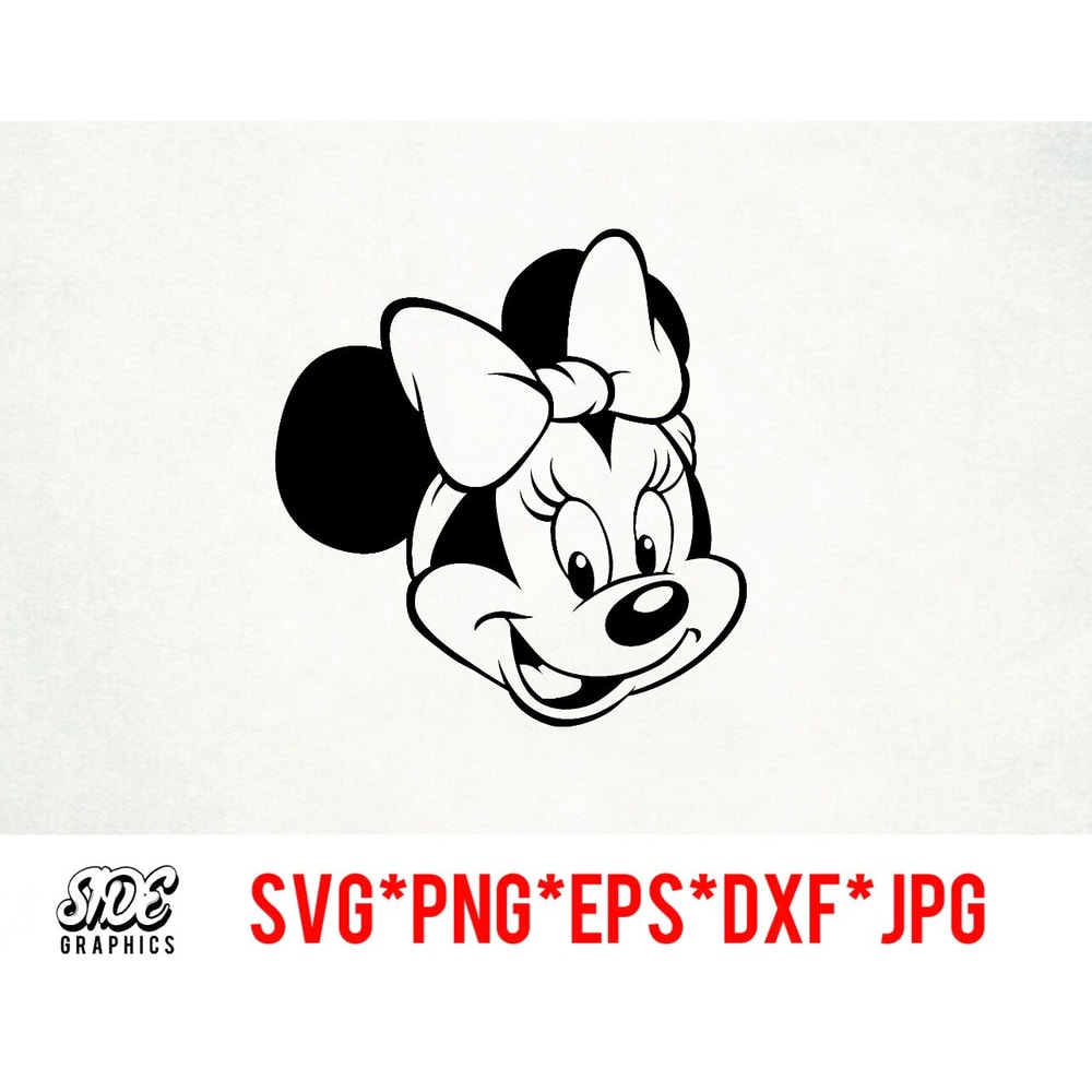 Minnie Mouse Cute SVG instant download digital file svg, png, eps, jpg, and dxf clip art for cricut silhouette and other cutting software.jpg