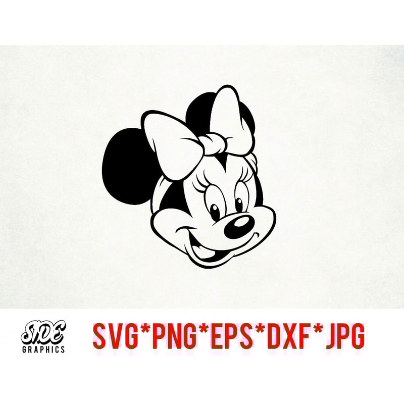 Minnie Mouse Cute SVG instant download digital file svg, png, eps, jpg, and dxf clip art for cricut silhouette and other cutting software.jpg