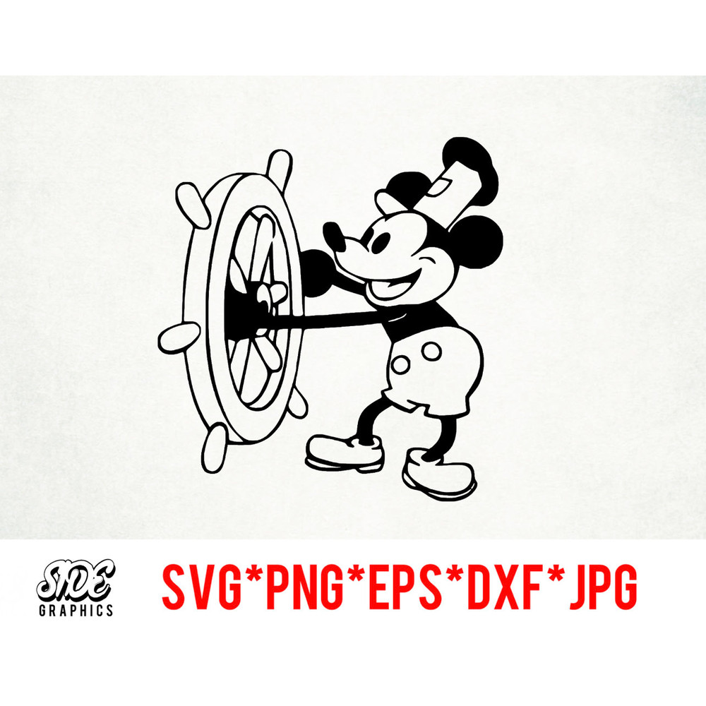 Steam Boat Willie instant download digital file svg, png, eps, jpg, and dxf clip art for cricut silhouette and other cutting software.jpg