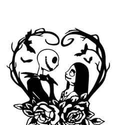 jack and sally svg, nightmare before svg, mega jack skellington svg, nightmare skull svg, skeleton svg,png