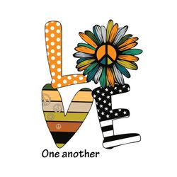 love one another svg, trending svg, peace svg, vintage love svg, sunflower svg, flower svg, american flag svg, hippie sv