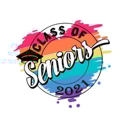 class of seniors 2021 svg, senior svg, heart svg, rainbow heart svg, rainbow svg, senior 2021 svg, class senior svg, fun