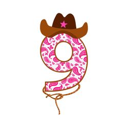 9th birthday boy cowboy svg, birthday svg, cowboy svg, cowboy birthday svg, 9 years old svg, 9th birthday svg, 9 years o