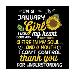 i am a january sunflower girl queen born on january svg, birthday svg, january svg, january birthday svg, queen born in