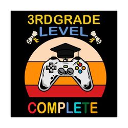 3rd grade level complete svg, birthday svg, 3rd svg, 3rd grade svg, level svg, game svg, gamer svg, birthday boy svg, pl