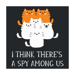 i think theres a spy among us funny cats and dog svg, among us svg, svg, cats svg, dogs svg, sus svg, among us game svg,