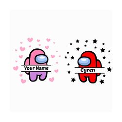 among us with name svg, among us svg, impostor svg, among us game, among us characters, pink impostor svg, crewmates svg