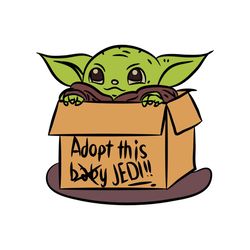 adopt this baby jedi svg, baby yoda svg, yoda svg, jedi svg, disney vacation svg, mandalorian svg, baby yoda svg, cute b