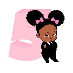 happy birthday boss baby girl five years old 5th birthday svg