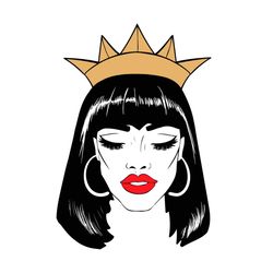 queen svg, black girl svg, queen crown svg, crown svg, afro svg, black woman svg, afro woman svg, black queen svg, black