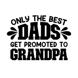 only the best dads get promoted to grandpa svg