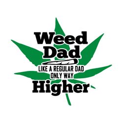weed dad like a regular dad only way higher svg, fathers day, weed dad svg, fathers day gifts svg, weed leaf svg, canabi