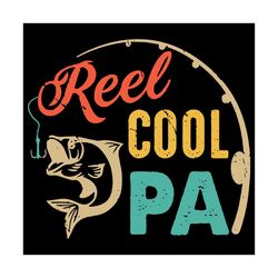 fishing reel cool grandpa vintage svg, fishing svg, retro vintage svg, grandpa svg, grandpa gift svg, fathers day gift s