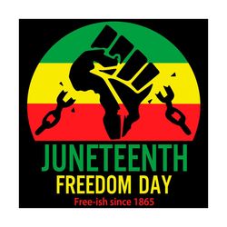 juneteenth freedom day free ish since 1865 svg, juneteenth svg, emancipation proclamation svg, slavery svg, memorial day