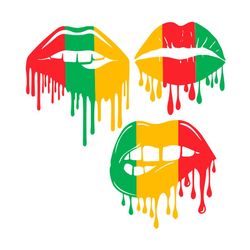 dripping lips svg, juneteenth svg, three lips svg, emancipation proclamation svg, slavery svg, memorial day svg, freedom