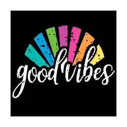 good vibes rainbow color svg