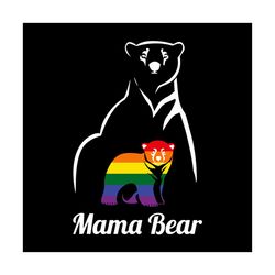 lgbt mama bear gay pride equal rights rainbow svg