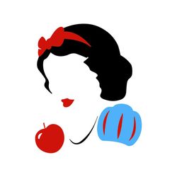 snow white silhouette svg, disney svg, snow white svg, snow svg, white svg, sihouette svg, apple svg, white skin svg, bl