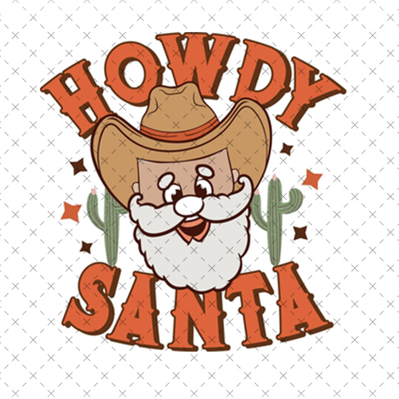 SI01112376-Santa Claus With Cowboy Western Hat, Howdy Santa SVG, Christmas SVG.jpg