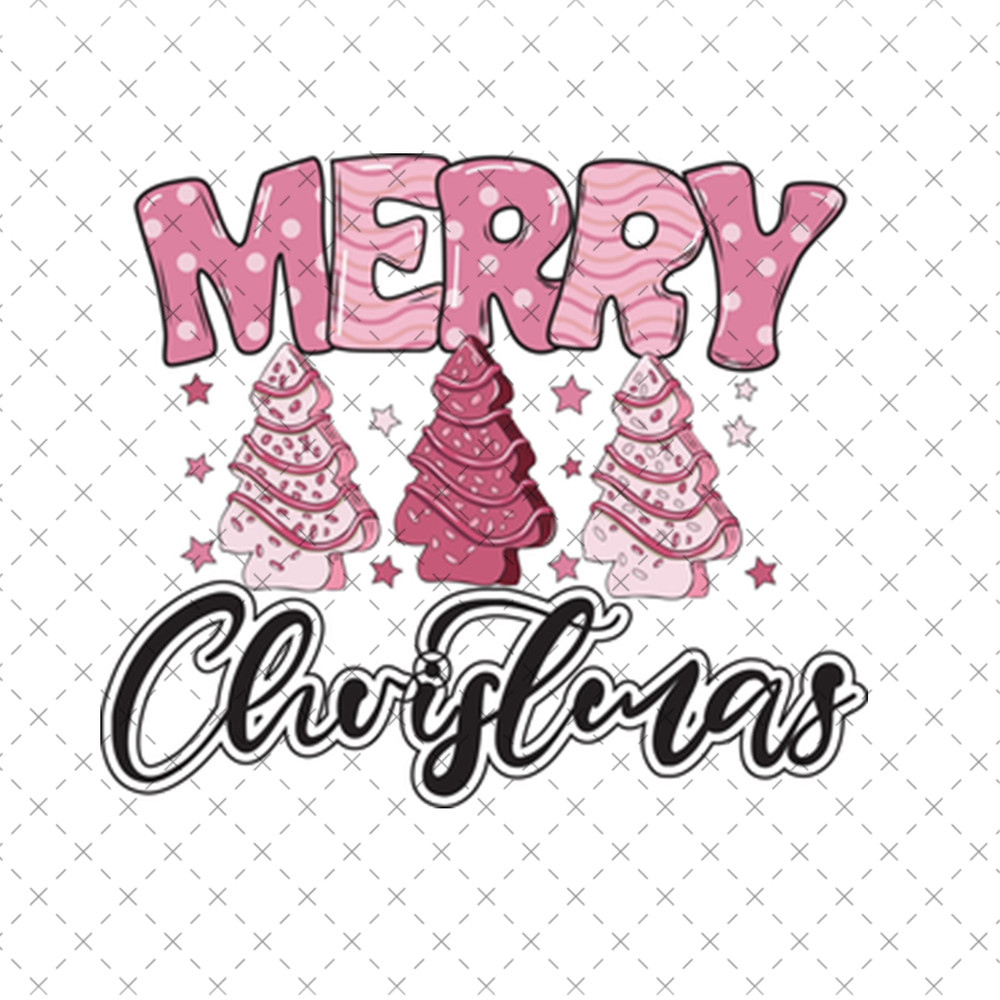 SI01112346-Merry Christmas With Pink Cakes SVG, Christmas SVG.jpg