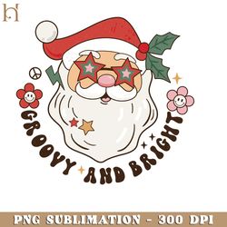 groovy and bright groovy santa christmas sublimation
