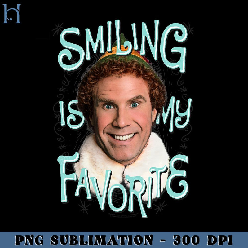 HMU1812231230-Smiling is my Favorite Buddy the Elf PNG Download, Xmas PNG.jpg