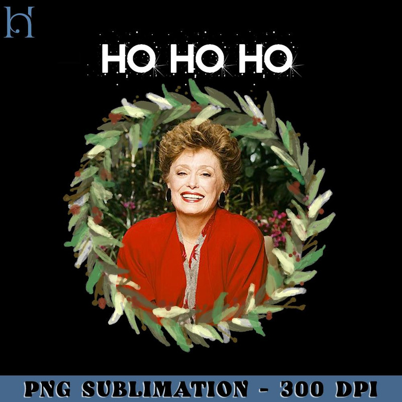 HMU181223842-HO HO HO Blanche Devereaux Christmas from the Golden White PNG Download, Xmas PNG.jpg