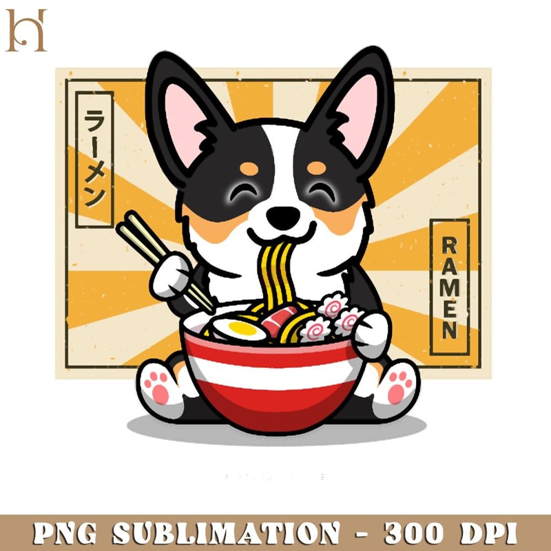 HMU181223489-Black Tricolor Corgi PNG Download, Xmas PNG.jpg
