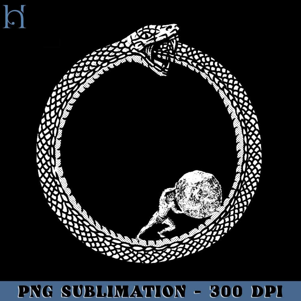 HMU1812231224-Sisyphus in an Ouroboros snake Unisex Philosophy Existentialists PNG Download, Xmas PNG (1).jpg