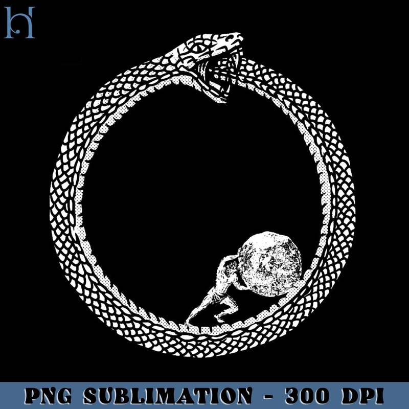HMU1812231224-Sisyphus in an Ouroboros snake Unisex Philosophy Existentialists PNG Download, Xmas PNG (1).jpg
