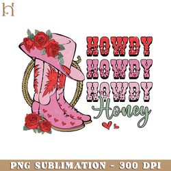 howdy honey western cowboy valentine's png design