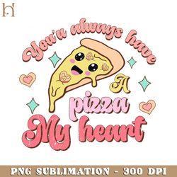 pizza lover retro valentine png sublimation