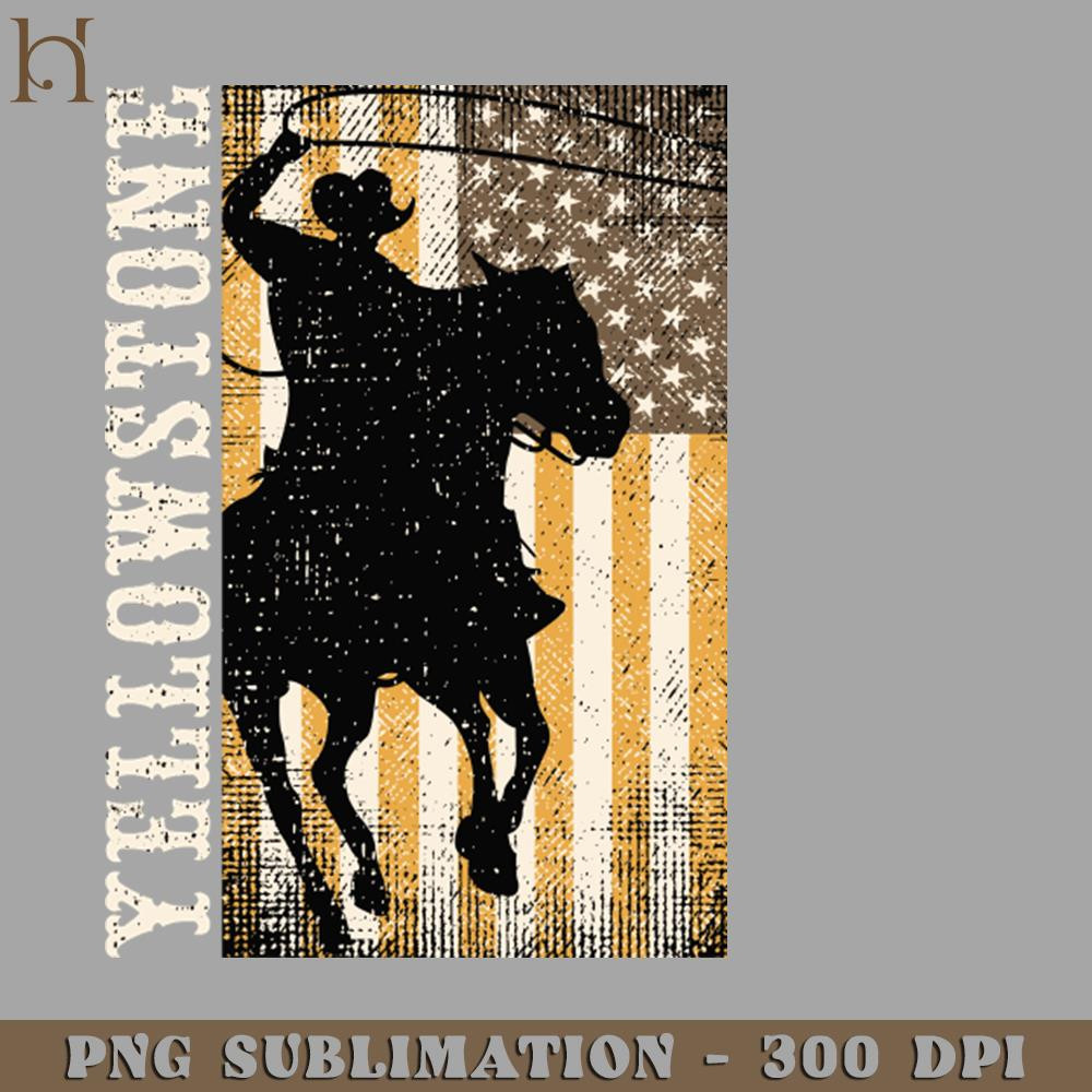 HMU2112231131-Yellowstone Rodeo Cowboy American Flag PNG Download.jpg