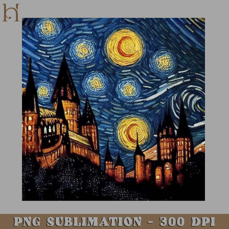HMA21122315-Starry ight Wizarding School Van ogh PNG Download.jpg