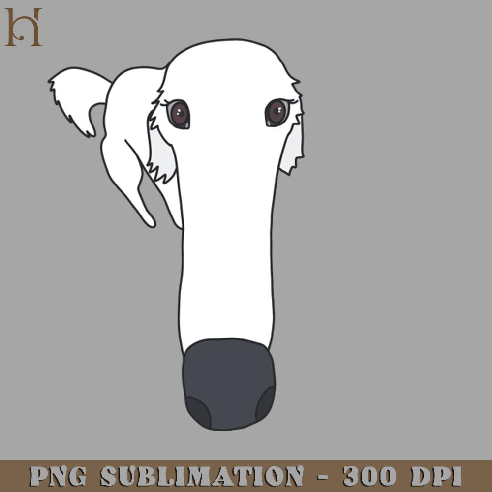 HMB211223205-Tiktok Borzoi long nose dog without text PNG Download.jpg