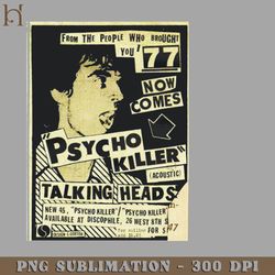 vintage psycho killer poster 80s png download