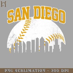 vintage san diego skyline city gameday retro vintage usa png download