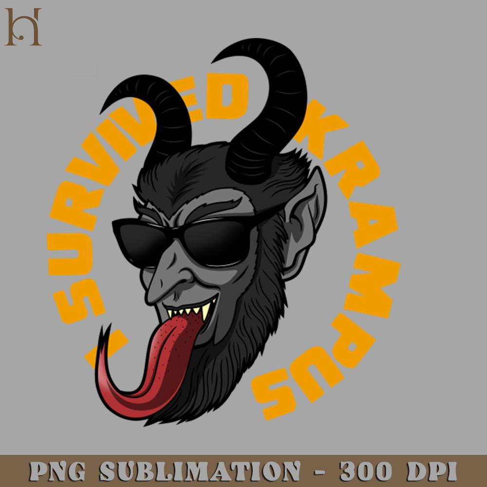 HMD211223887-I Survived Krampus Merry Krampus Christmas Meme 7931 PNG Download.jpg