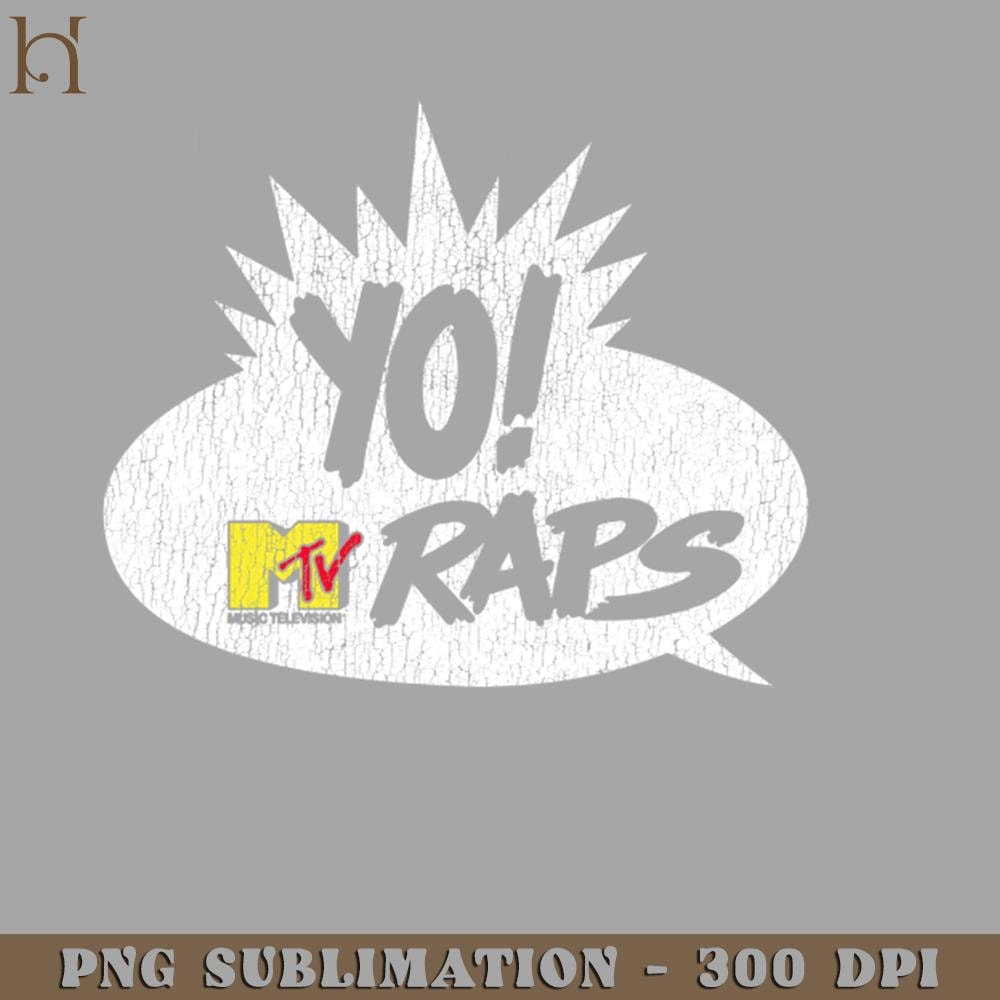 HMB211223817-Vintage Distressed Yo MTV Raps 90s Logo PNG Download.jpg