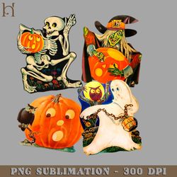 Vintage Halloween Decorations PNG Download