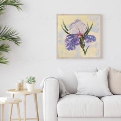 Iris flower Art - digital file that you will download