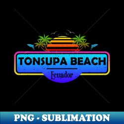 Tonsupa Beach Ecuador Palm Trees Sunset Summer - Aesthetic Sublimation Digital File - Revolutionize Your Designs